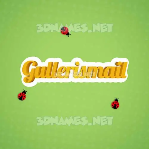 gullerismail in Ladybugs style - 3D name wallpaper