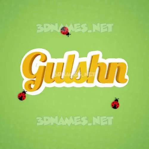 gulshn in Ladybugs style - 3D name wallpaper