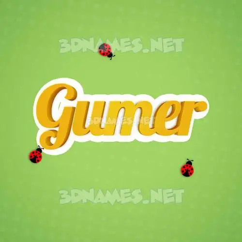 gumer in Ladybugs style - 3D name wallpaper gumer in Ladybugs style - 3D name wallpaper