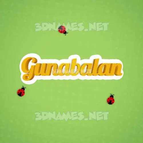 gunabalan in Ladybugs style - 3D name wallpaper gunabalan in Ladybugs style - 3D name wallpaper