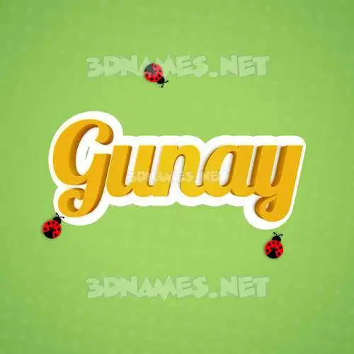 gunay in Ladybugs style - 3D name wallpaper gunay in Ladybugs style - 3D name wallpaper