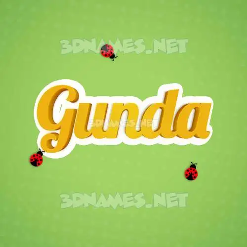 gunda in Ladybugs style - 3D name wallpaper gunda in Ladybugs style - 3D name wallpaper