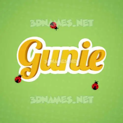 gunie in Ladybugs style - 3D name wallpaper gunie in Ladybugs style - 3D name wallpaper