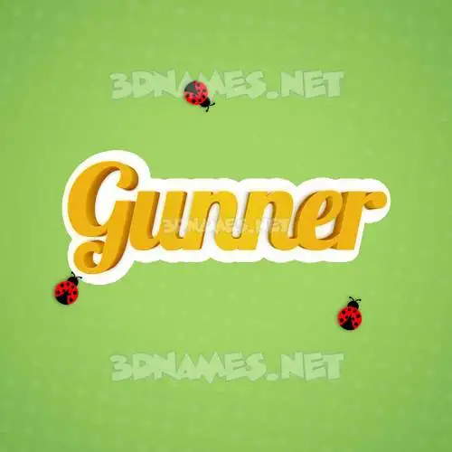 gunner in Ladybugs style - 3D name wallpaper gunner in Ladybugs style - 3D name wallpaper