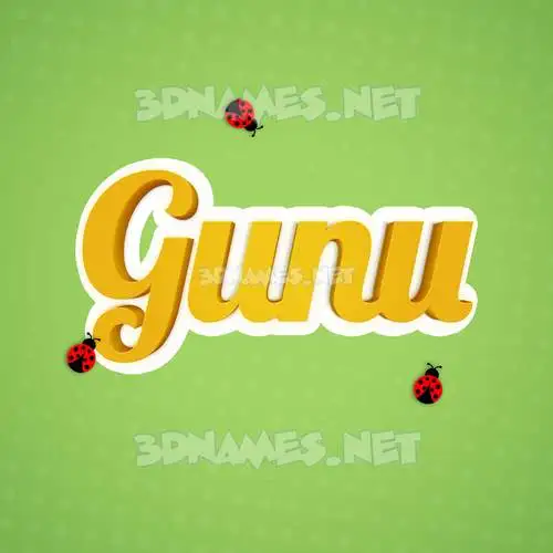 gunu in Ladybugs style - 3D name wallpaper gunu in Ladybugs style - 3D name wallpaper