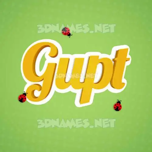 gupt in Ladybugs style - 3D name wallpaper