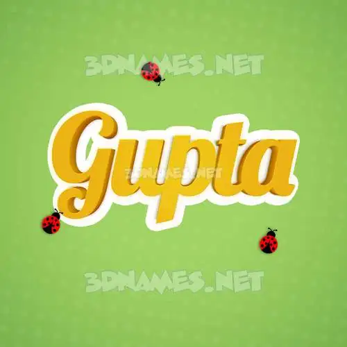 gupta in Ladybugs style - 3D name wallpaper