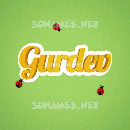 gurdev in Ladybugs style - 3D name wallpaper gurdev in Ladybugs style - 3D name wallpaper