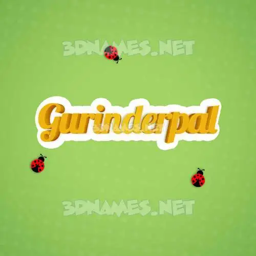gurinderpal in Ladybugs style - 3D name wallpaper