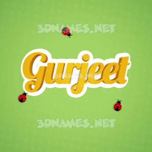 gurjeet in Ladybugs style - 3D name wallpaper