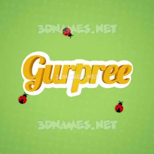 gurpree in Ladybugs style - 3D name wallpaper