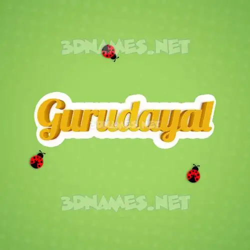 gurudayal in Ladybugs style - 3D name wallpaper