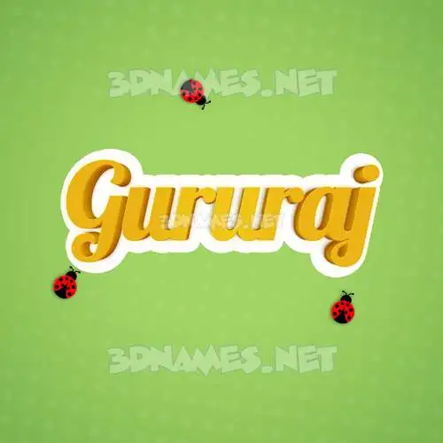 gururaj in Ladybugs style - 3D name wallpaper