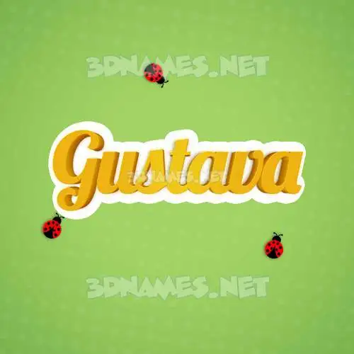 gustava in Ladybugs style - 3D name wallpaper