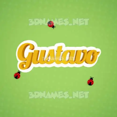 gustavo in Ladybugs style - 3D name wallpaper gustavo in Ladybugs style - 3D name wallpaper