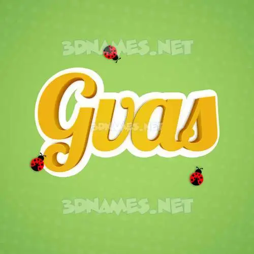gvas in Ladybugs style - 3D name wallpaper gvas in Ladybugs style - 3D name wallpaper