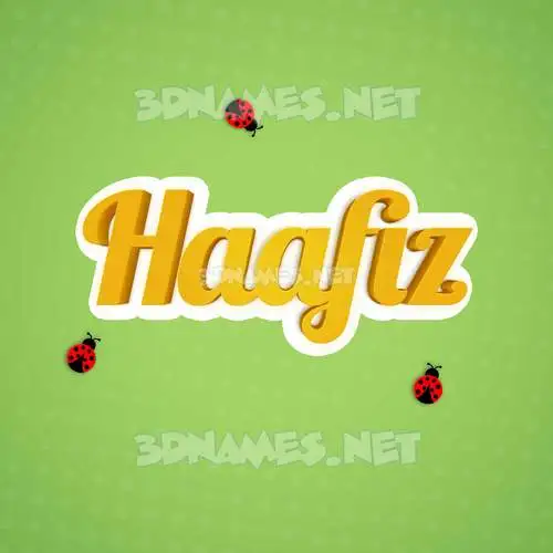 haafiz in Ladybugs style - 3D name wallpaper