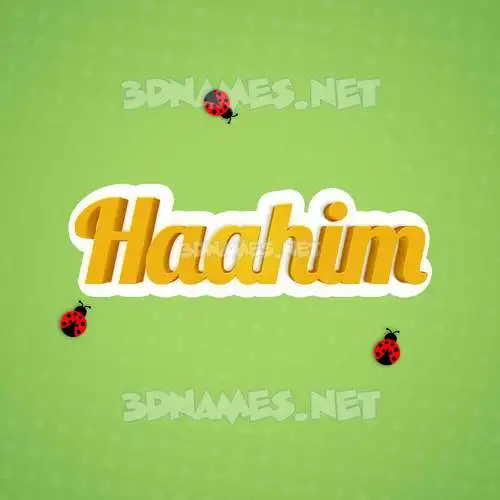 haahim in Ladybugs style - 3D name wallpaper