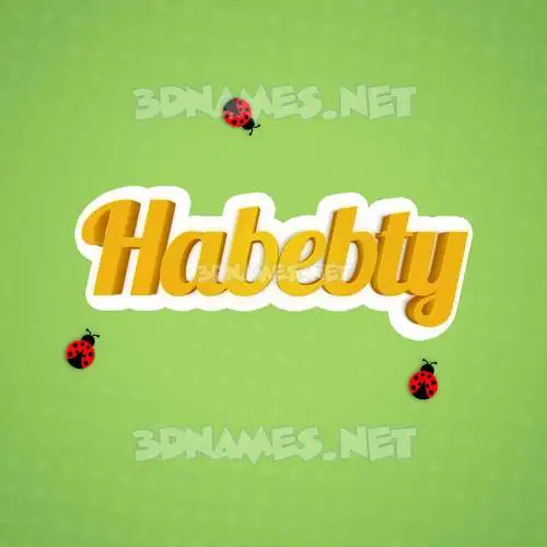 habebty in Ladybugs style - 3D name wallpaper habebty in Ladybugs style - 3D name wallpaper