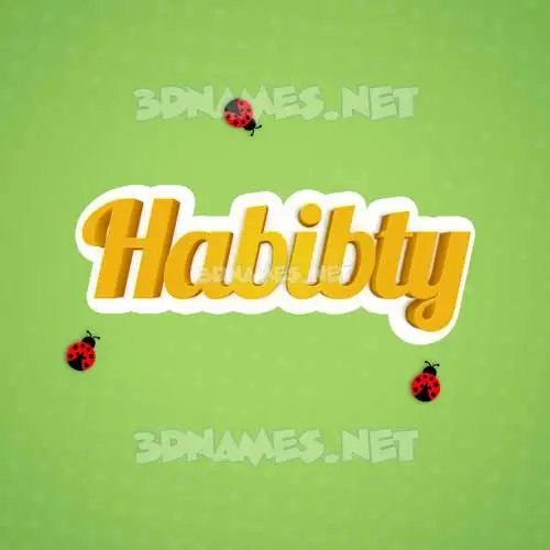 habibty in Ladybugs style - 3D name wallpaper habibty in Ladybugs style - 3D name wallpaper