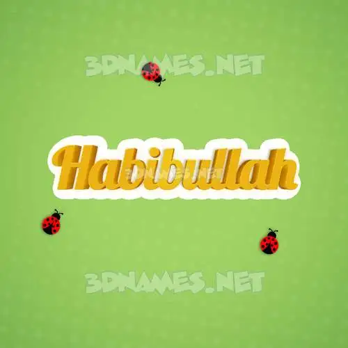 habibullah in Ladybugs style - 3D name wallpaper