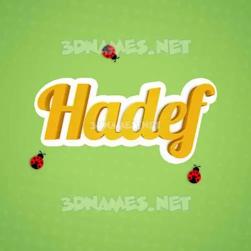 hadef in Ladybugs style - 3D name wallpaper