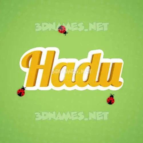 hadu in Ladybugs style - 3D name wallpaper hadu in Ladybugs style - 3D name wallpaper