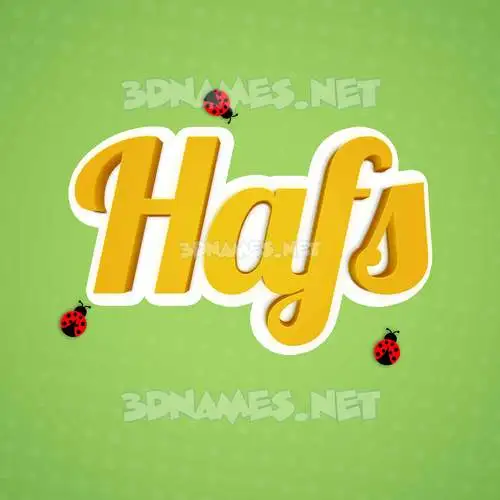 hafs in Ladybugs style - 3D name wallpaper