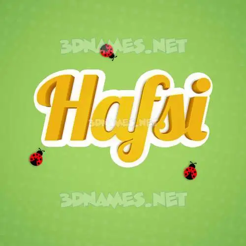 hafsi in Ladybugs style - 3D name wallpaper