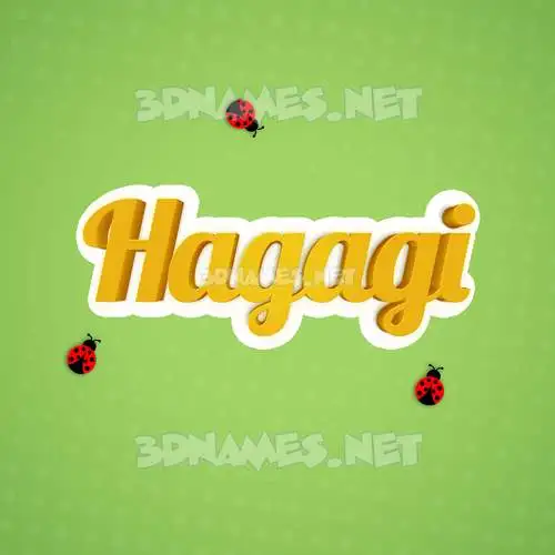 hagagi in Ladybugs style - 3D name wallpaper