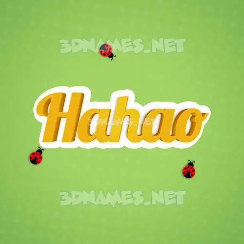 hahao in Ladybugs style - 3D name wallpaper hahao in Ladybugs style - 3D name wallpaper