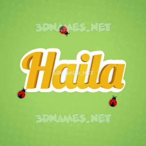 haila in Ladybugs style - 3D name wallpaper