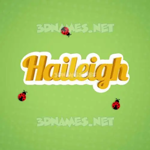 haileigh in Ladybugs style - 3D name wallpaper