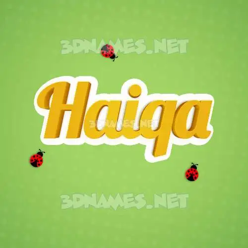 haiqa in Ladybugs style - 3D name wallpaper haiqa in Ladybugs style - 3D name wallpaper