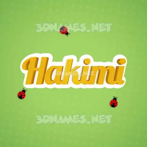 hakimi in Ladybugs style - 3D name wallpaper hakimi in Ladybugs style - 3D name wallpaper
