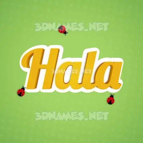 hala in Ladybugs style - 3D name wallpaper hala in Ladybugs style - 3D name wallpaper