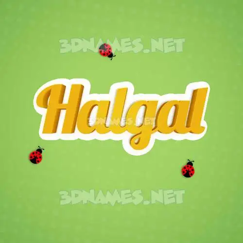 halgal in Ladybugs style - 3D name wallpaper
