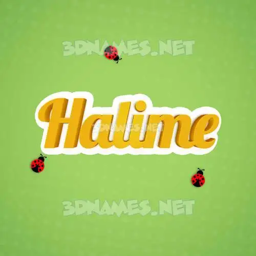 halime in Ladybugs style - 3D name wallpaper