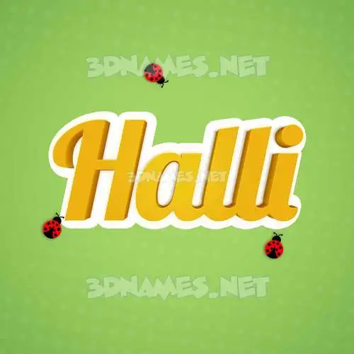 halli in Ladybugs style - 3D name wallpaper halli in Ladybugs style - 3D name wallpaper