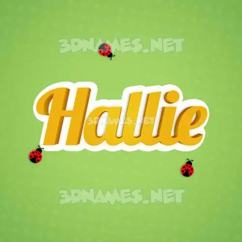 hallie in Ladybugs style - 3D name wallpaper hallie in Ladybugs style - 3D name wallpaper