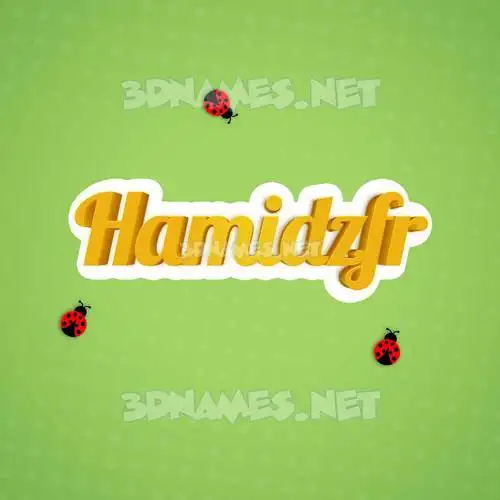 hamidzfr in Ladybugs style - 3D name wallpaper hamidzfr in Ladybugs style - 3D name wallpaper