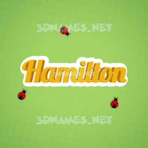 hamilton in Ladybugs style - 3D name wallpaper hamilton in Ladybugs style - 3D name wallpaper