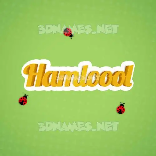 hamloool in Ladybugs style - 3D name wallpaper hamloool in Ladybugs style - 3D name wallpaper