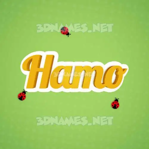 hamo in Ladybugs style - 3D name wallpaper hamo in Ladybugs style - 3D name wallpaper