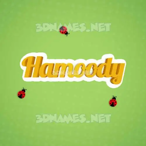 hamoody in Ladybugs style - 3D name wallpaper hamoody in Ladybugs style - 3D name wallpaper