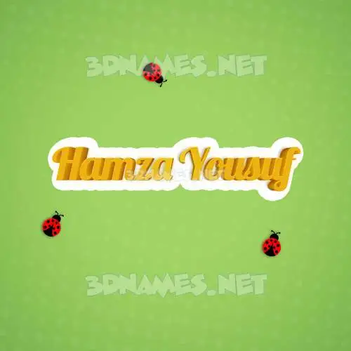 hamza yousuf in Ladybugs style - 3D name wallpaper hamza yousuf in Ladybugs style - 3D name wallpaper