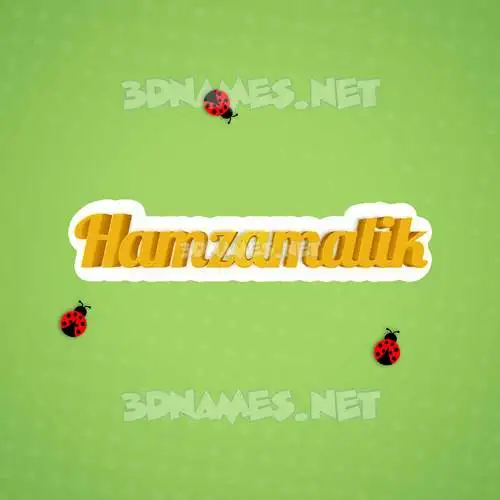 hamzamalik in Ladybugs style - 3D name wallpaper hamzamalik in Ladybugs style - 3D name wallpaper