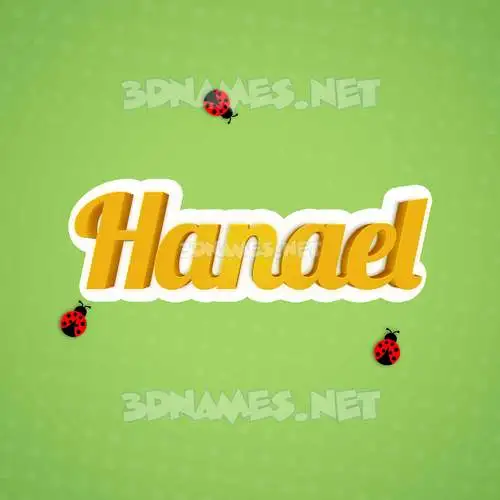 hanael in Ladybugs style - 3D name wallpaper hanael in Ladybugs style - 3D name wallpaper