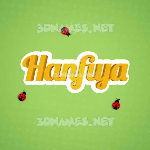 hanfiya in Ladybugs style - 3D name wallpaper hanfiya in Ladybugs style - 3D name wallpaper