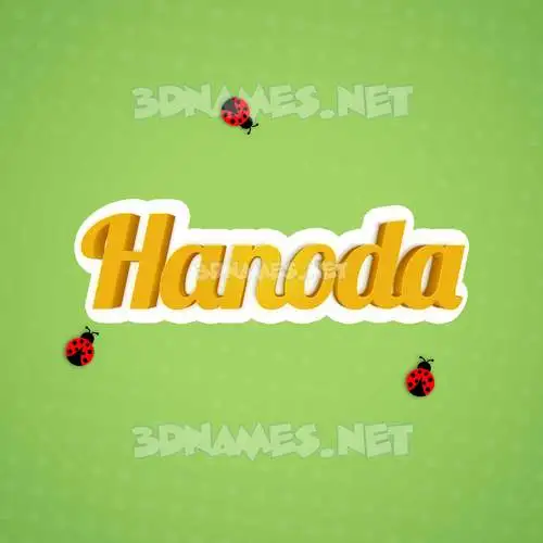 hanoda in Ladybugs style - 3D name wallpaper hanoda in Ladybugs style - 3D name wallpaper